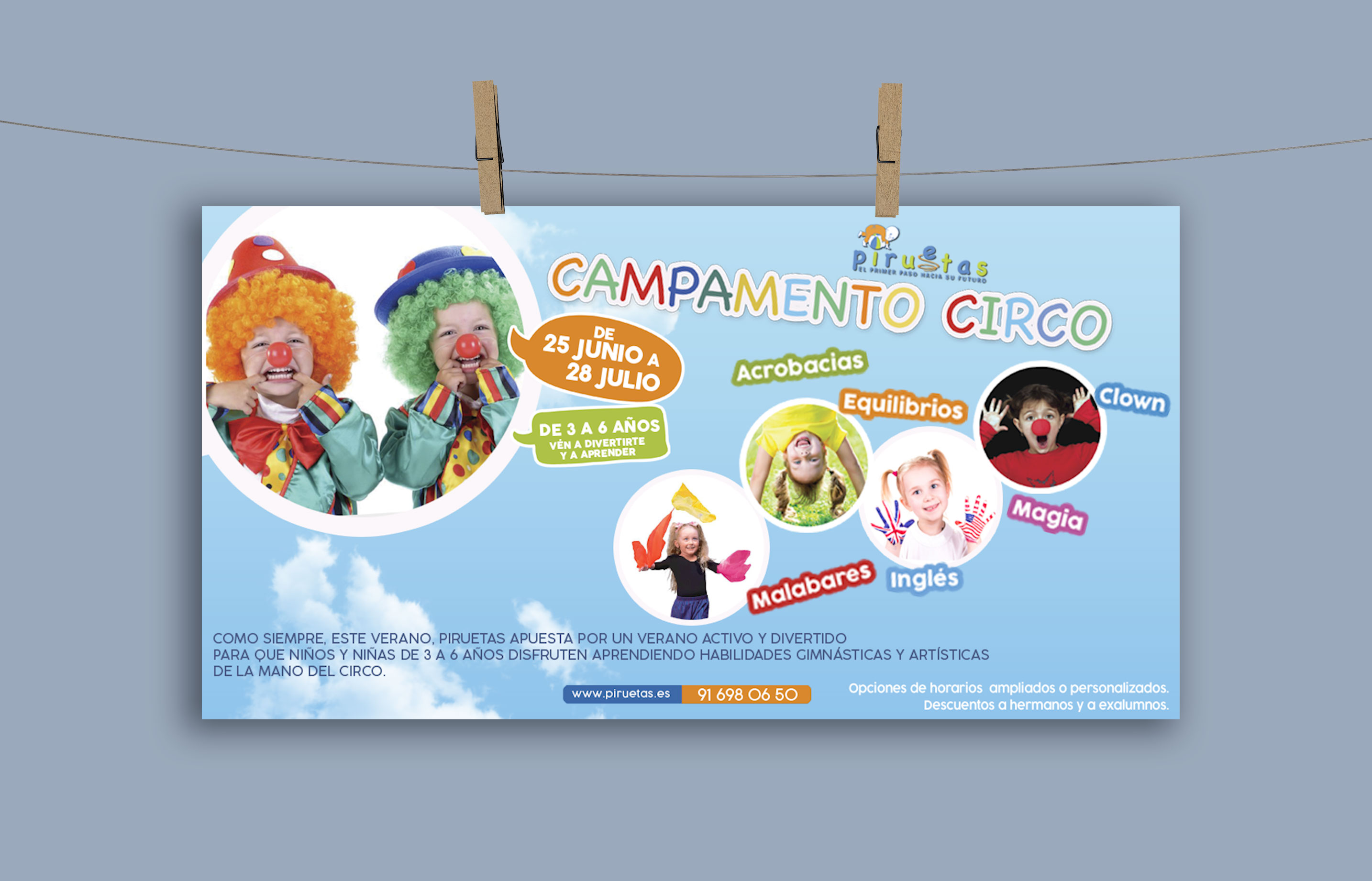 Cartel Campamento circo